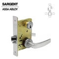 Sargent 8200 Series Mortise Lock Mechanical, Office or Entry, Lock to accept SFIC Core, LN Trim B Rose, Sati SRG-70-8205-LNB-26D